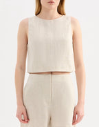 Marli Linen Top - Natural by Nude Lucy - view 2