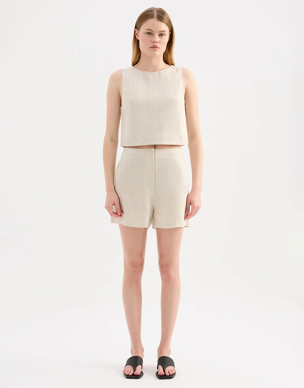 Marli Linen Top - Natural