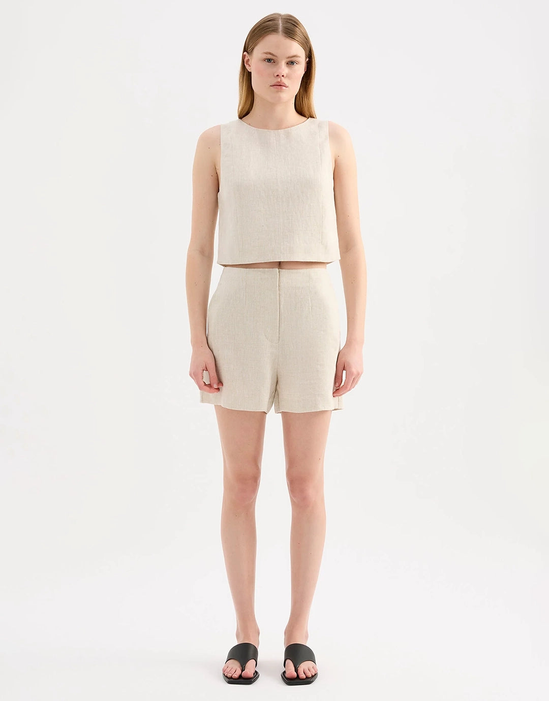 Marli Linen Top - Natural