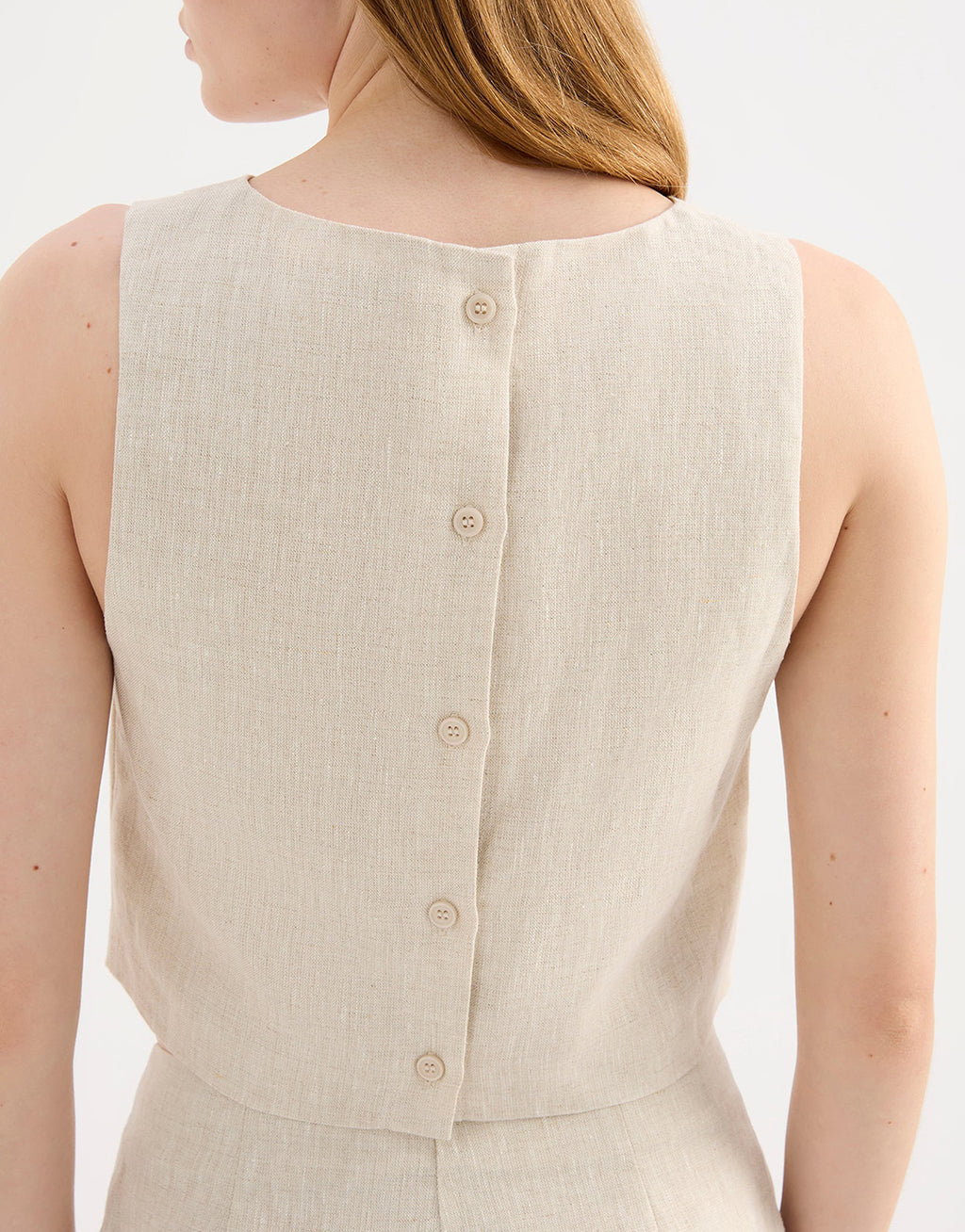 Marli Linen Top - Natural