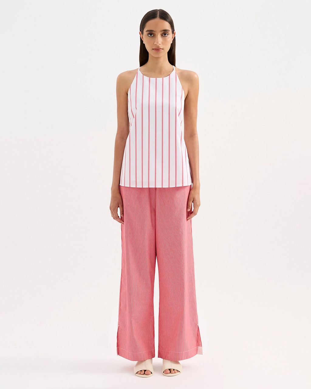 Anouk Stripe Top - White Stripe