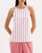 Anouk Stripe Top - White Stripe by Nude Lucy - view 2