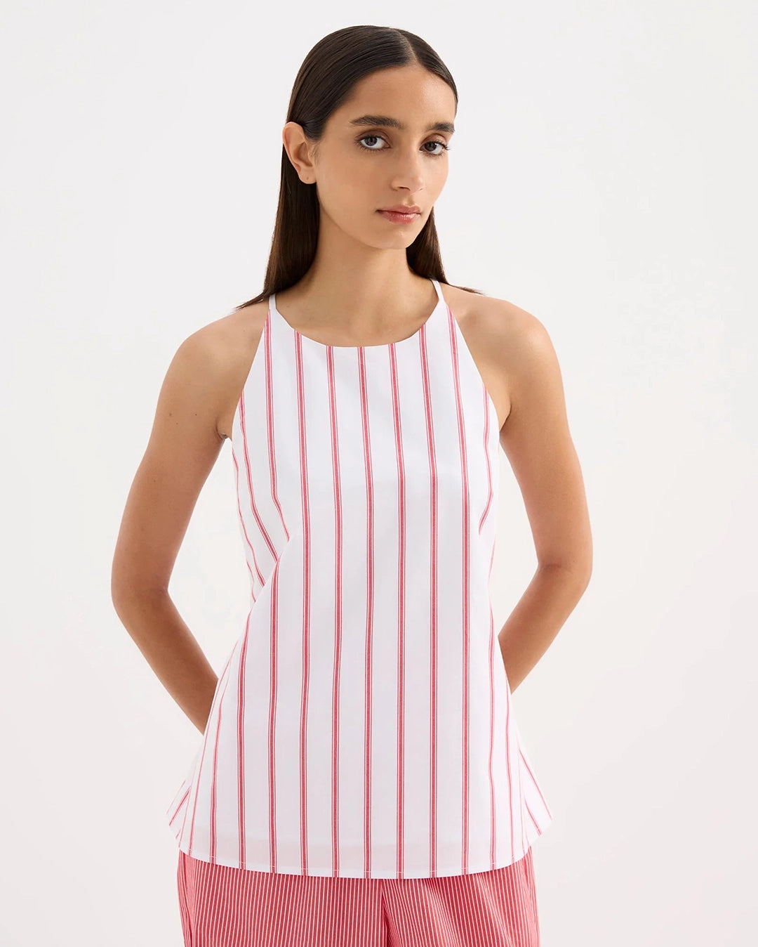 Anouk Stripe Top - White Stripe