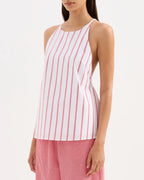 Anouk Stripe Top - White Stripe by Nude Lucy - view 3