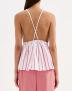 Anouk Stripe Top - White Stripe by Nude Lucy - view 4