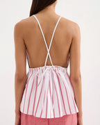 Anouk Stripe Top - White Stripe by Nude Lucy - view 5