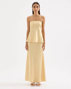 Pandora Strapless Top - Butter by Nude Lucy - view 2