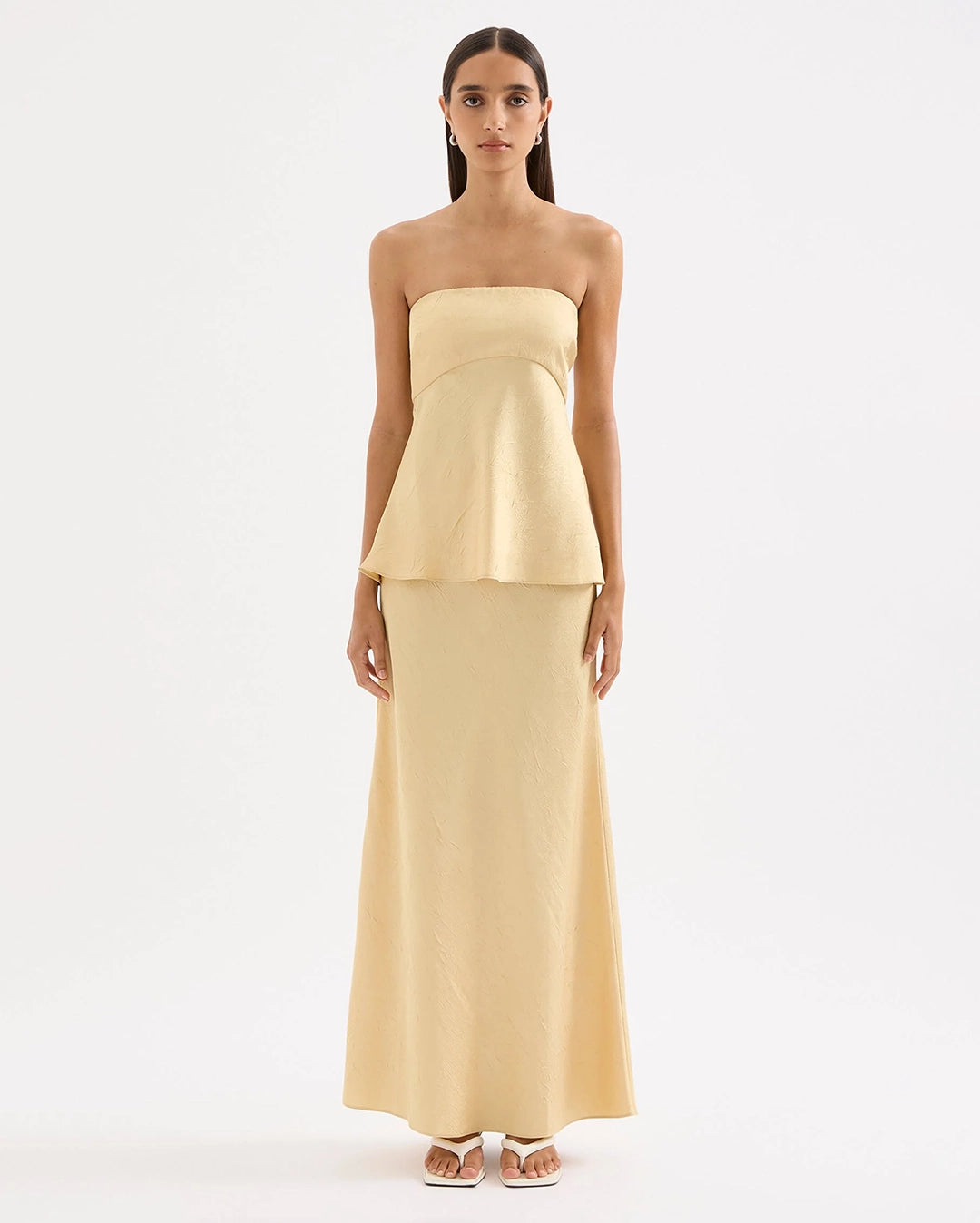 Pandora Strapless Top - Butter by Nude Lucy - view 2