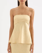 Pandora Strapless Top - Butter by Nude Lucy - view 3