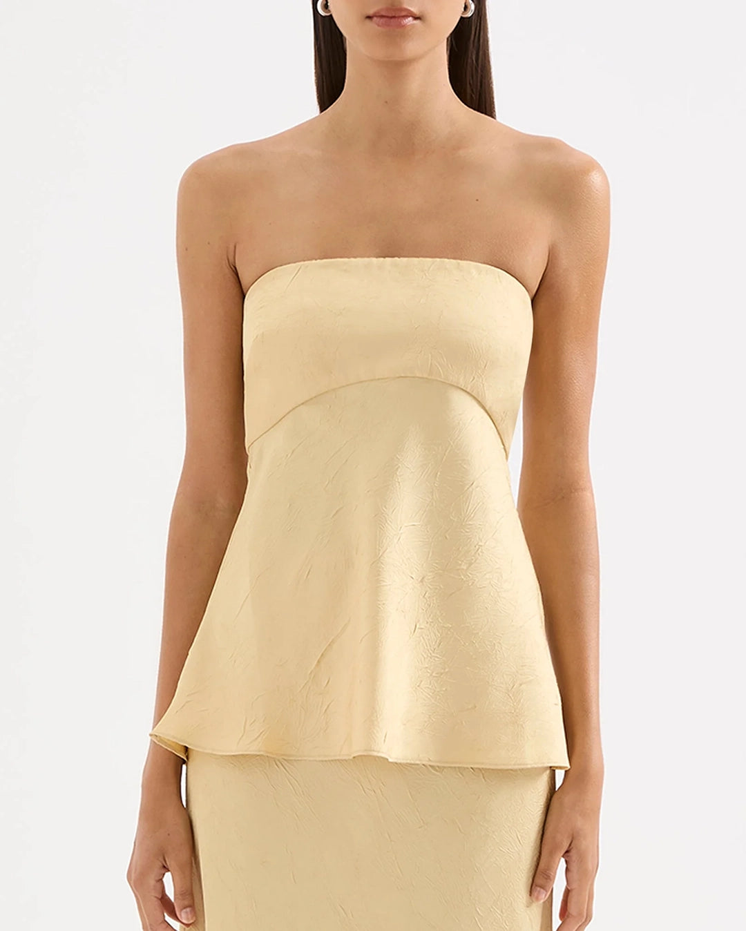 Pandora Strapless Top - Butter by Nude Lucy - view 3
