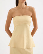 Pandora Strapless Top - Butter by Nude Lucy - view 4