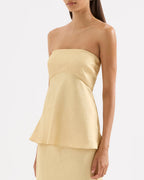 Pandora Strapless Top - Butter by Nude Lucy - view 5