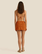 Towelling Wrap Skirt - Kin Clay by Soleil Soleil - view 2