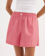 Anouk Stripe Shorts - Red Stripe by Nude Lucy - view 2