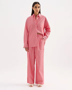 Anouk Stripe Shirt - Red Stripe by Nude Lucy