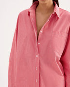 Anouk Stripe Shirt - Red Stripe by Nude Lucy - view 3