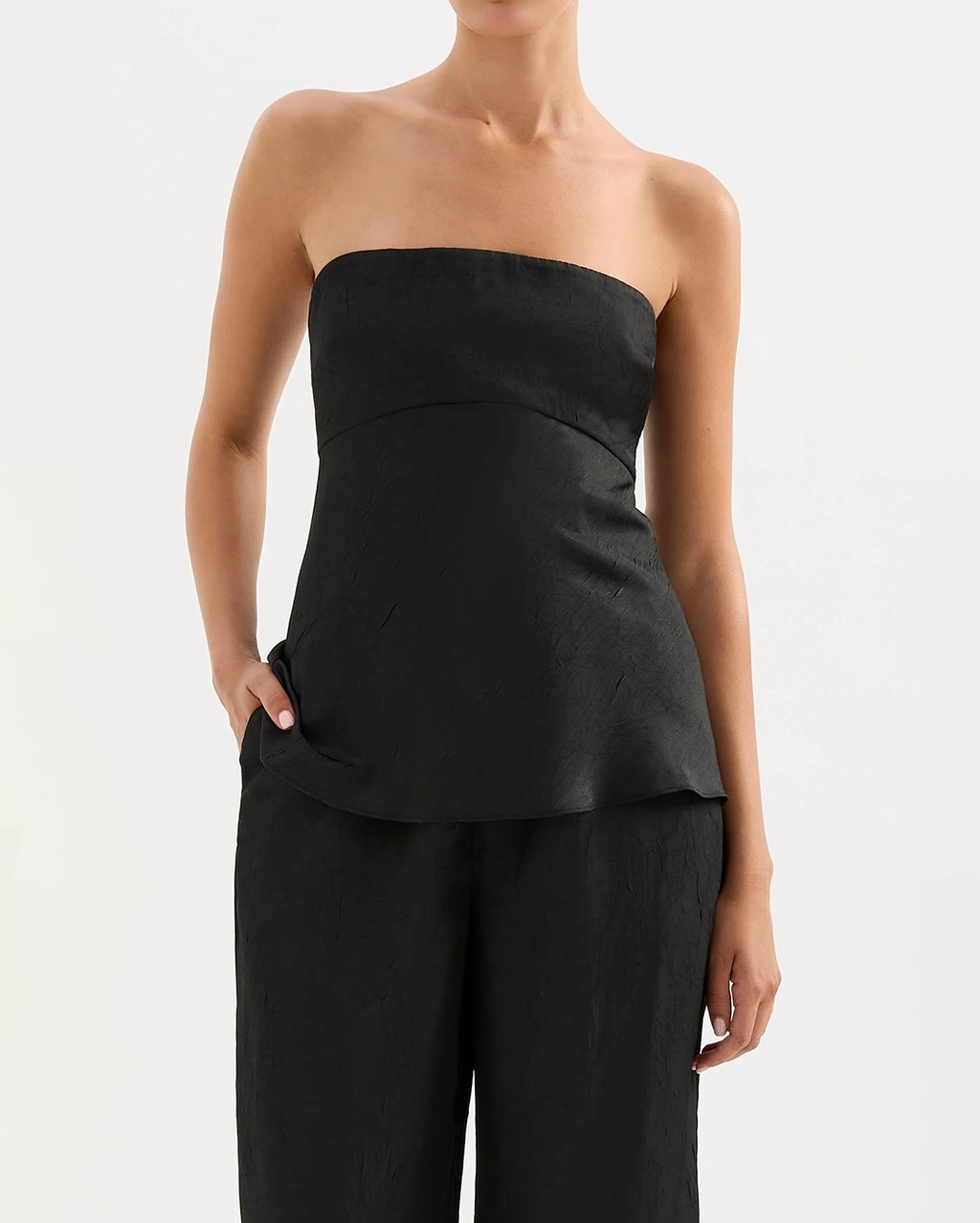 Pandora Strapless Top - Black