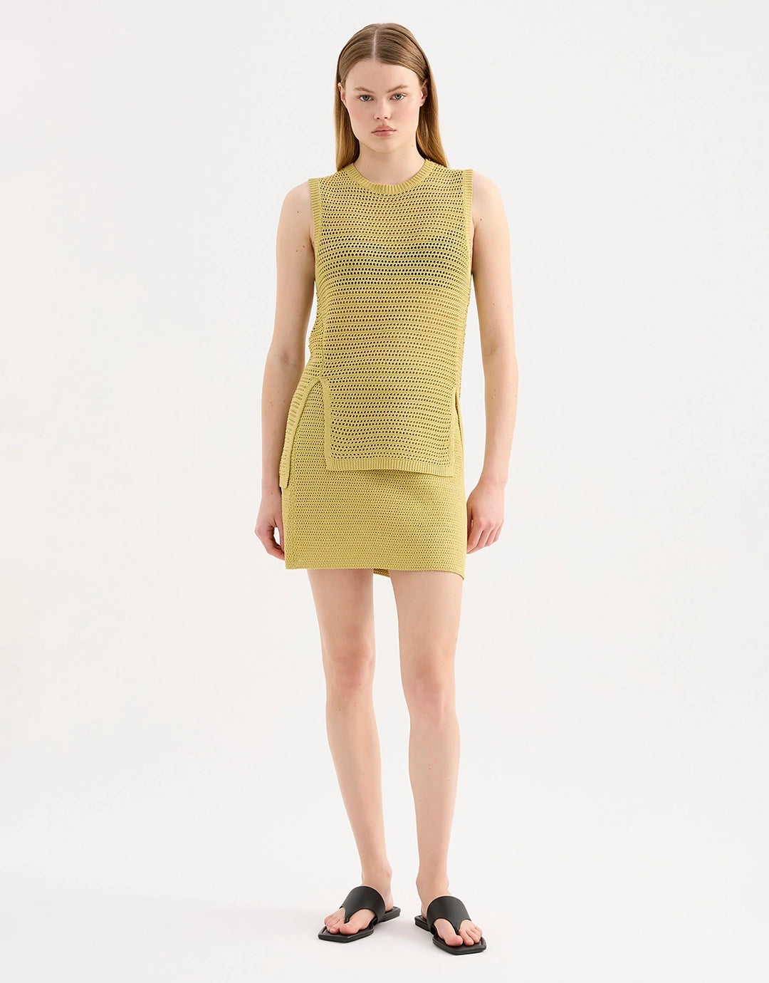 Marlo Knit Skirt - Kiwi