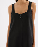 Zephyr Linen Mini Dress - Black by Nude Lucy - view 6
