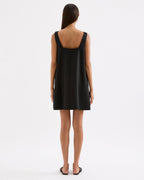 Zephyr Linen Mini Dress - Black by Nude Lucy - view 4
