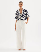Theo Linen Pant - White by Nude Lucy