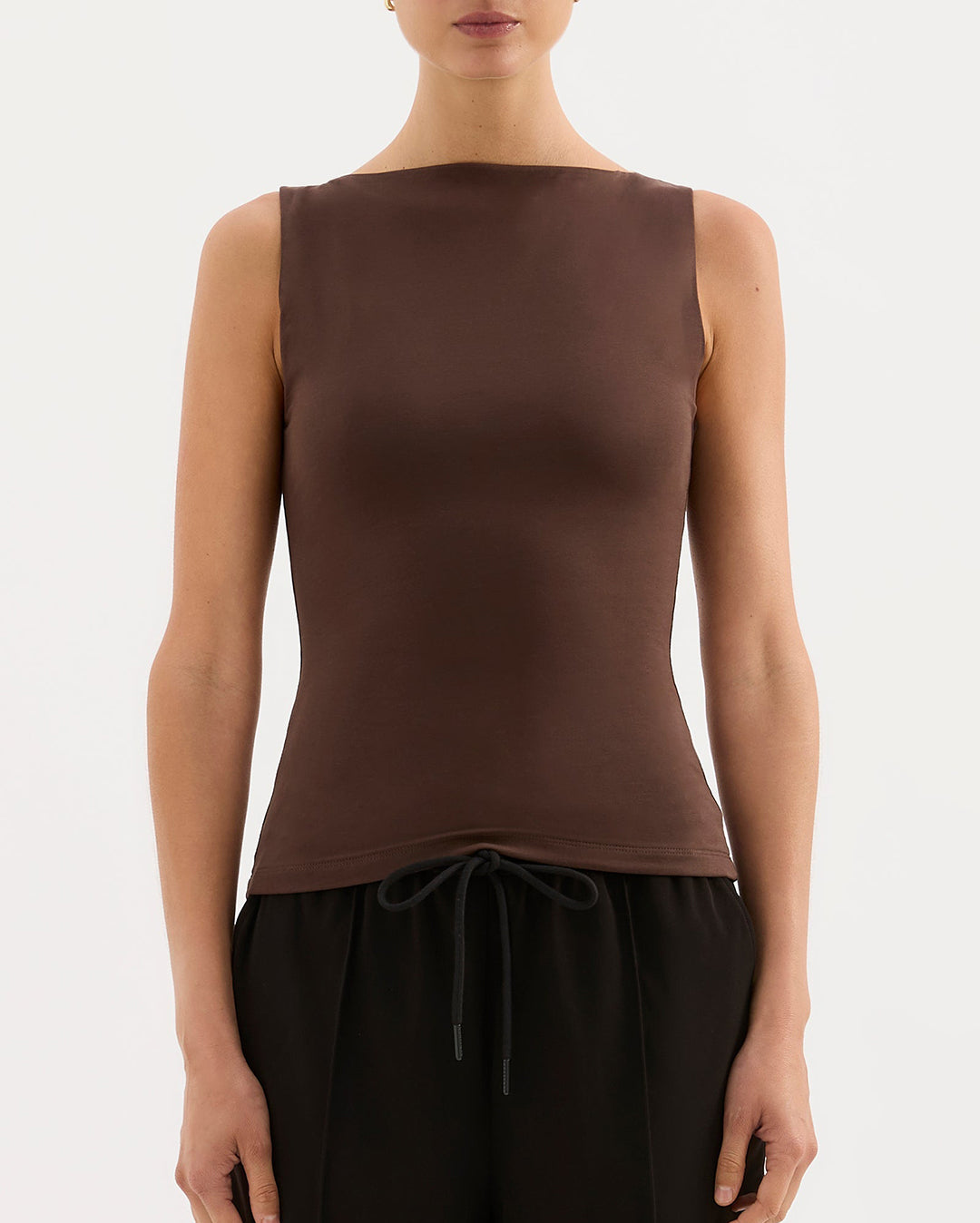 Lois Organic Tank - Chocolate
