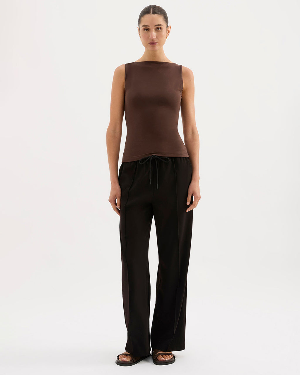 Lois Organic Tank - Chocolate