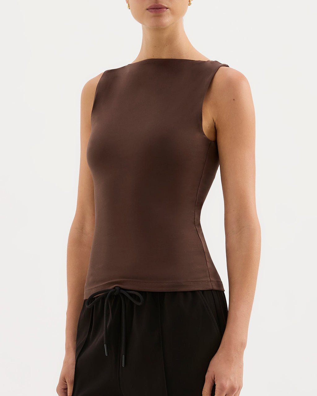 Lois Organic Tank - Chocolate