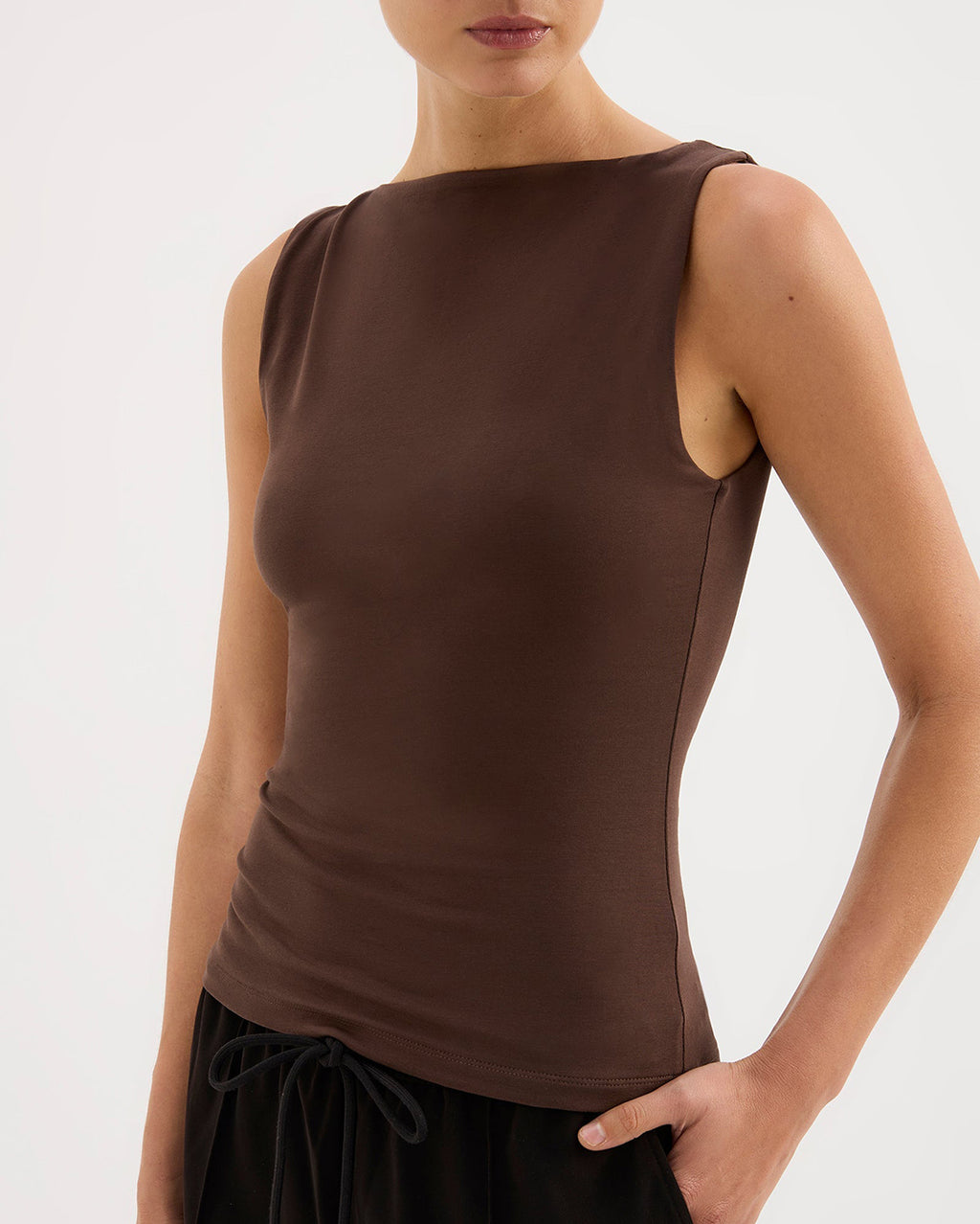 Lois Organic Tank - Chocolate