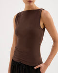 Lois Organic Tank - Chocolate