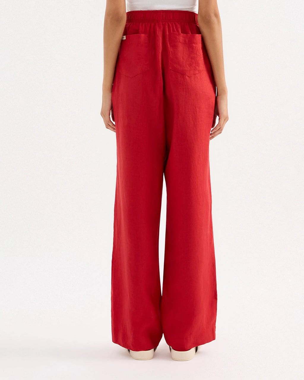 Lounge Linen Pant - Vermillion