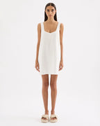 Zephyr Linen Mini Dress - White by Nude Lucy - view 2