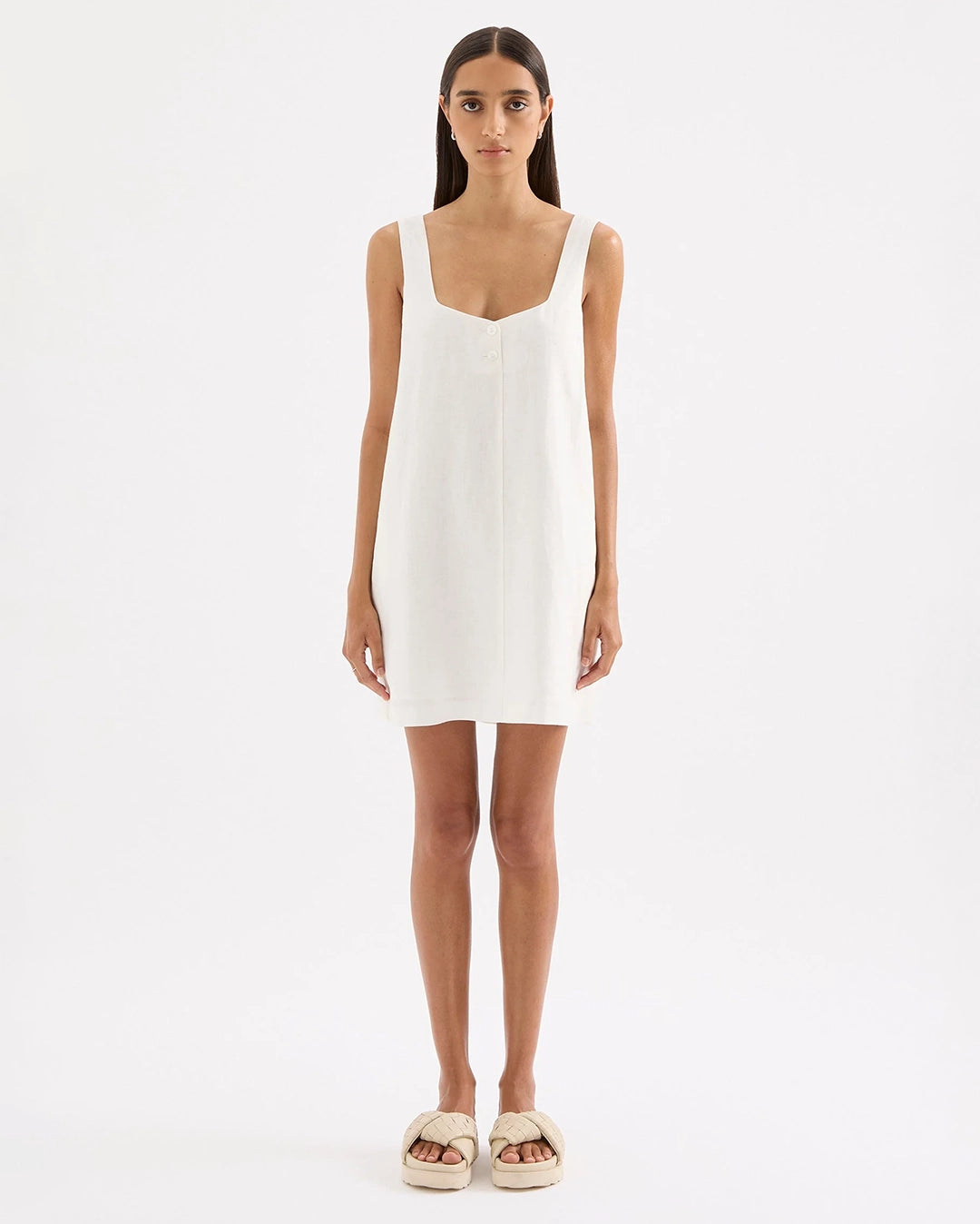 Nude Lucy Zephyr Linen Mini Dress - White