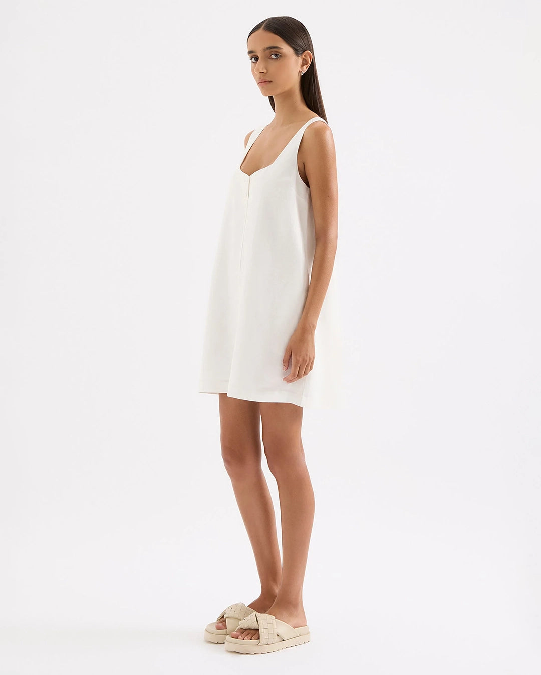 knee length dresses for ladies Amani Linen Dress main image 1