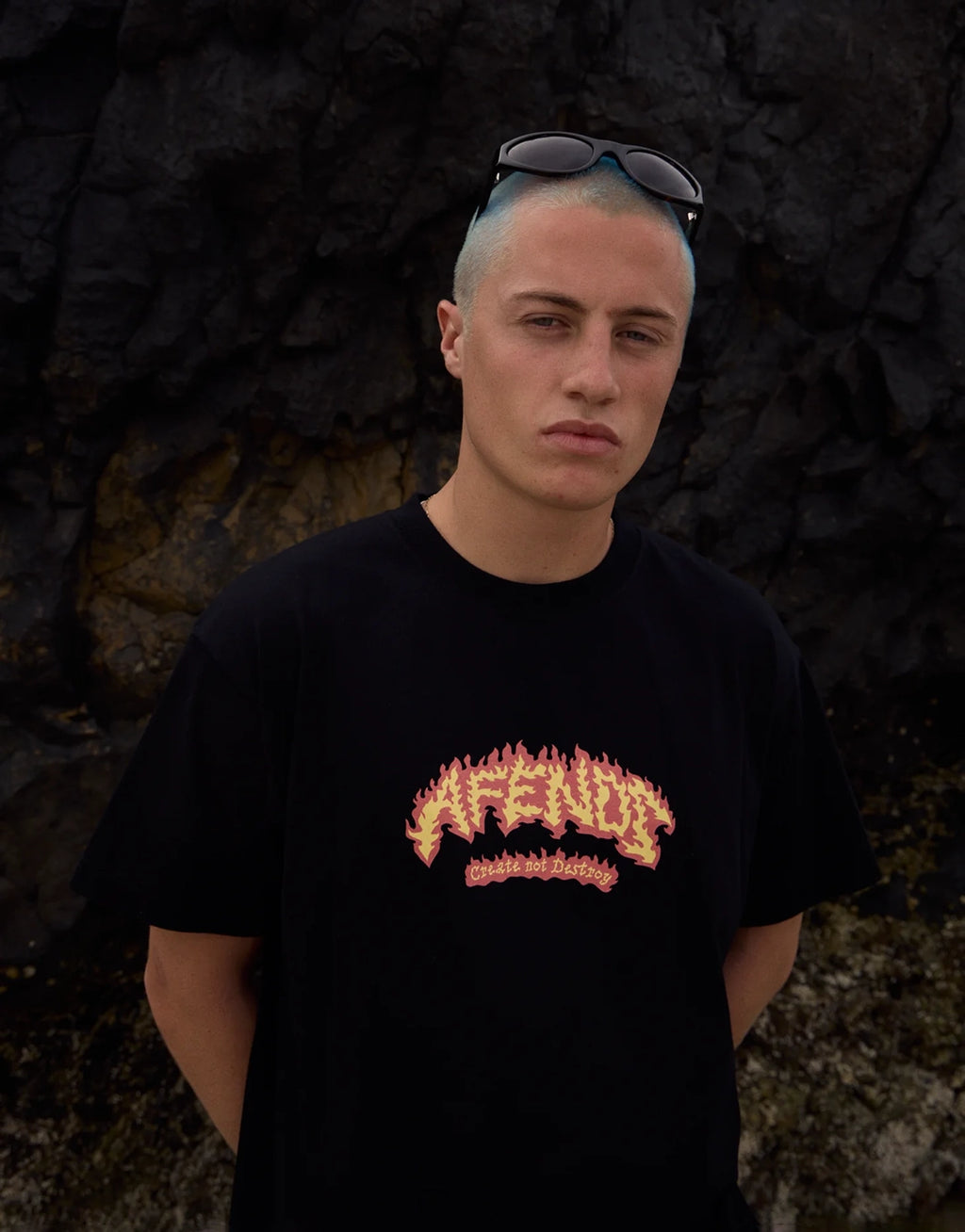 Flame On Boxy T-Shirt - Black