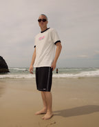 Perception Heavyweight Oversized Ringer T-Shirt - Grey Marle by Afends - view 9