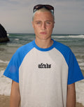 Drop Zone Heavyweight Raglan T-Shirt- Grey Marle by Afends