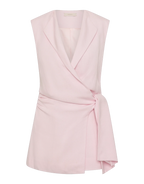 Jagger Wrap Vest - Pale Pink by Faithfull The Brand - view 7