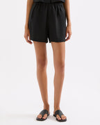Theo Linen Short - Black by Nude Lucy - view 3
