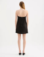 Elyse Linen Mini Dress - Black by Nude Lucy - view 4