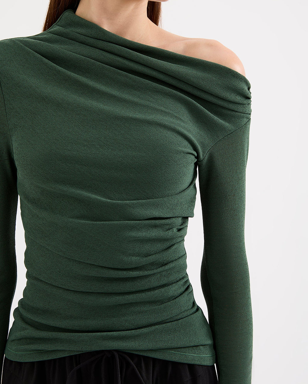Rue Mesh Long Sleeve Top - Emerald