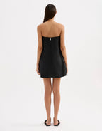 Elyse Linen Mini Dress - Black by Nude Lucy - view 7