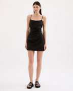 Rani Linen Mini Dress - Black