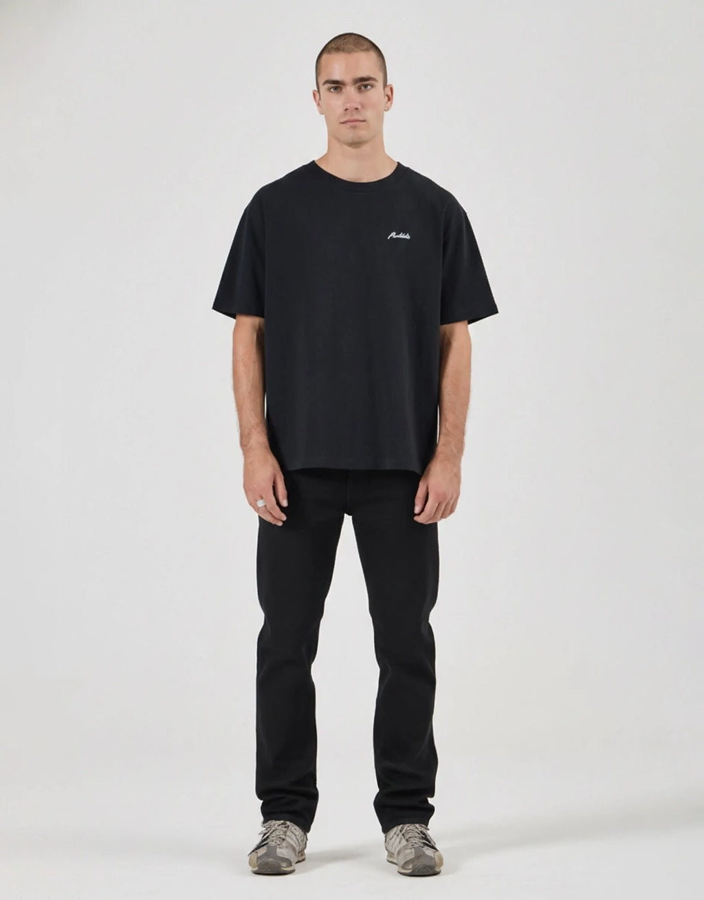 Bronco Slim Straight Denim Jeans - Black