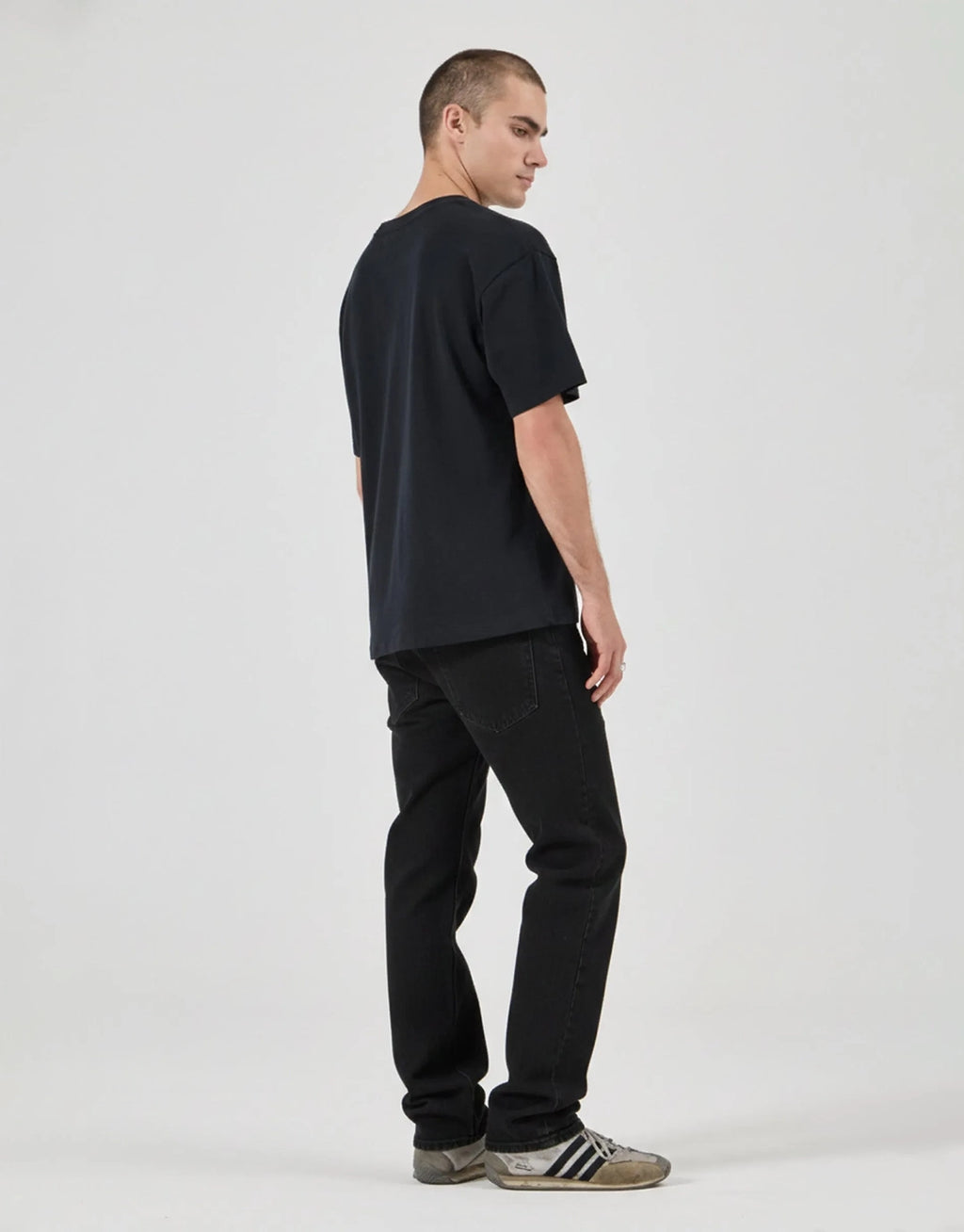 Bronco Slim Straight Denim Jeans - Black