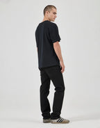 Bronco Slim Straight Denim Jeans - Black by Rollas - view 3