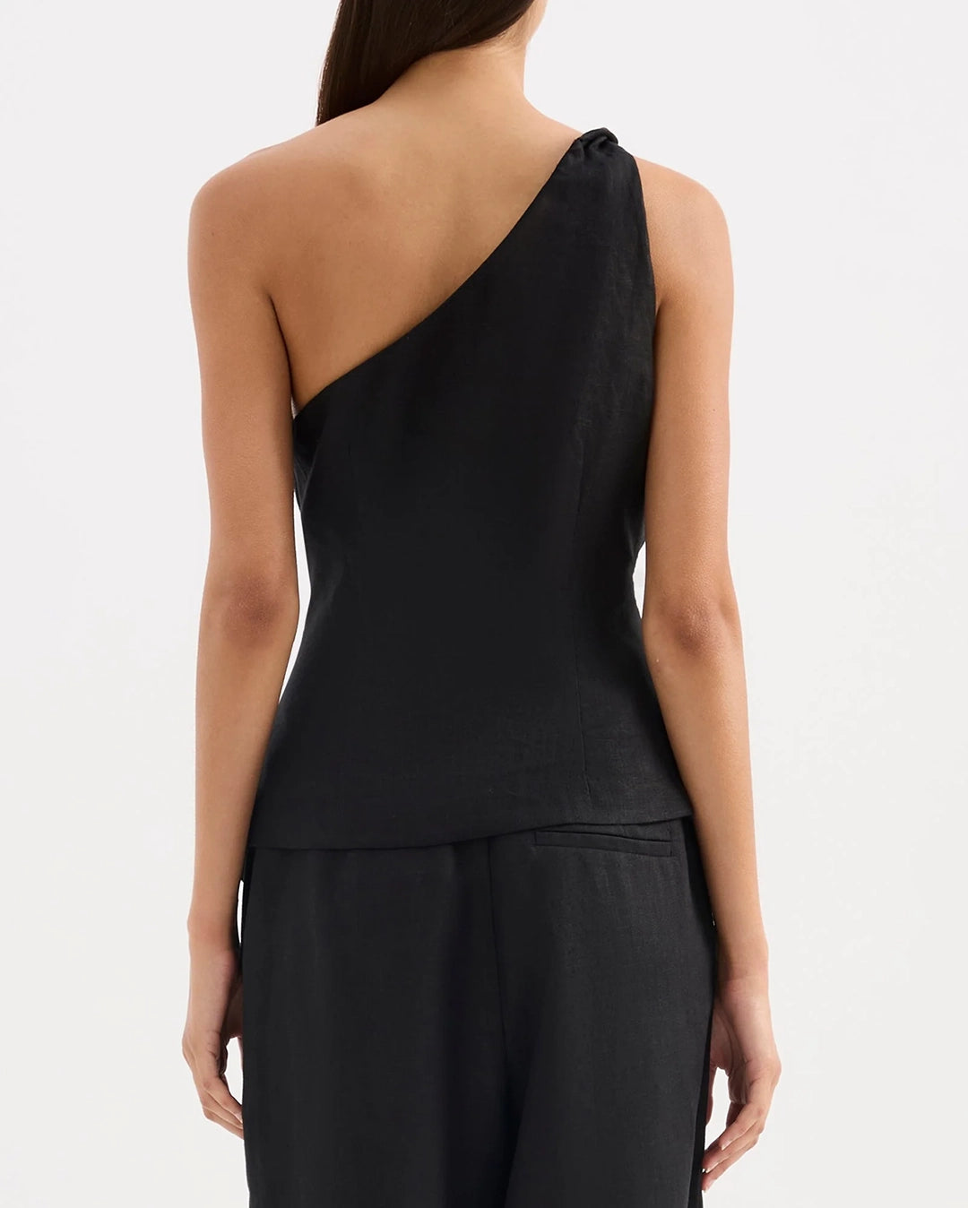 Lotta Linen Top - Black