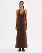 Zayda Linen Dress - Chocolate by Nude Lucy - view 2