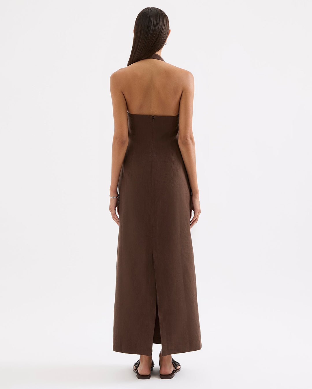 Nude Lucy Zayda Linen Dress - Chocolate