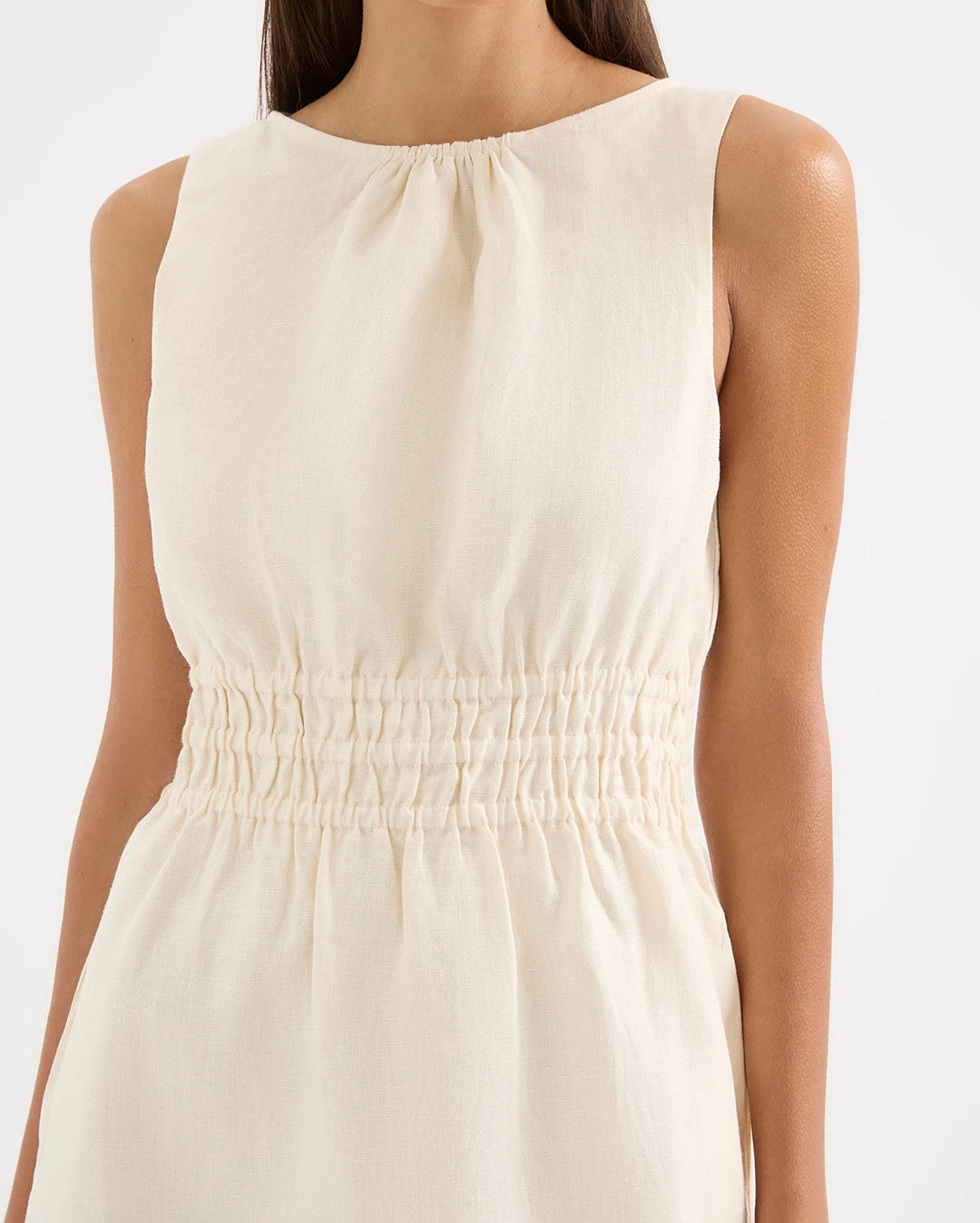 Andri Linen Mini Dress - Chamomile by Nude Lucy - view 5